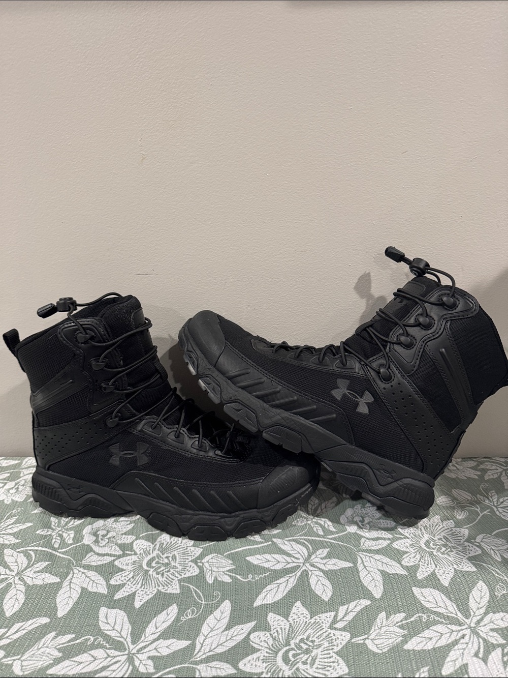 Under Armour Men's Black Tactical High-Top Boots - Rugged Lace-Up (Size 11) - Picture 7 of 7